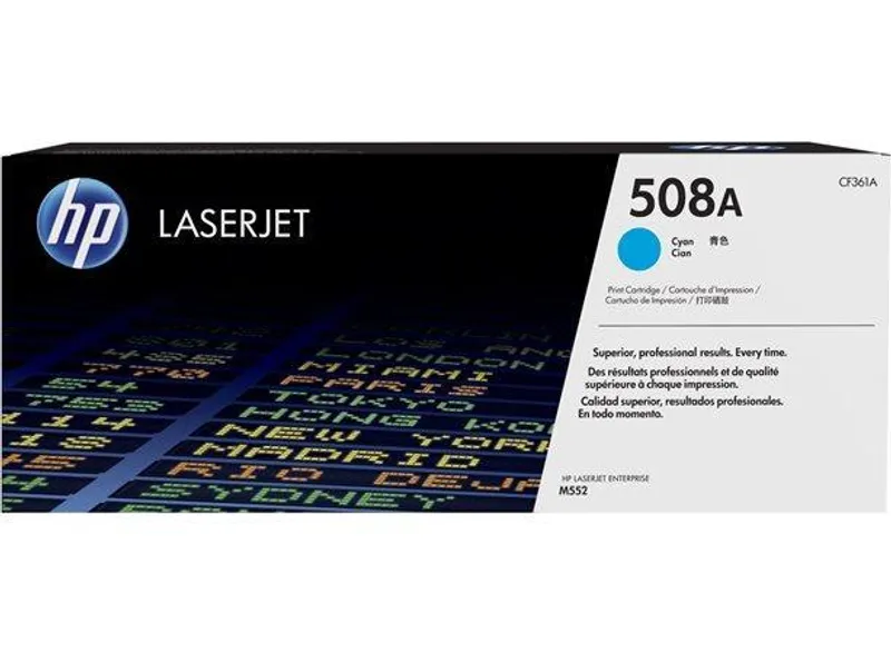 Główne zdjęcie produktu Toner HP 508A, do tiskárny Color LaserJet Enterprise M552, M553, azurová, 5k , HP