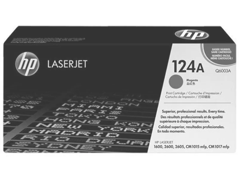 Główne zdjęcie produktu Toner pro "BarevnáLaserJet 2600, 2600N, 2605" tiskárny, HP "Q6003A" Magenta, 2 tis.stran
