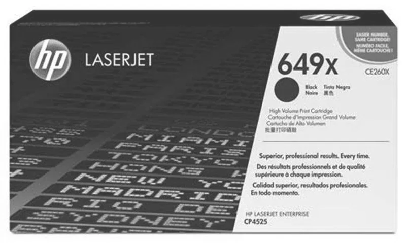 Główne zdjęcie produktu Toner pro "BarevnáLaserJet CP4525" tiskárnu, HP "CE260X" Černá, 17 tis.stran