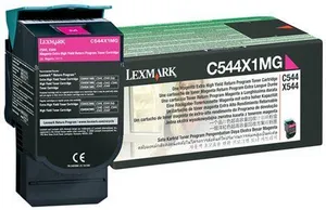 Lexmark oryginalny toner C544X1MG, magenta, 4000s, extra duża pojemność, return, Lexmark X544x, O