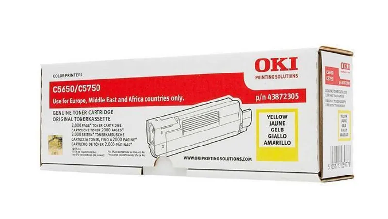 Główne zdjęcie produktu Toner pro "C5650, 5750" tiskárny, OKI Žlutá, 2 tis.stran
