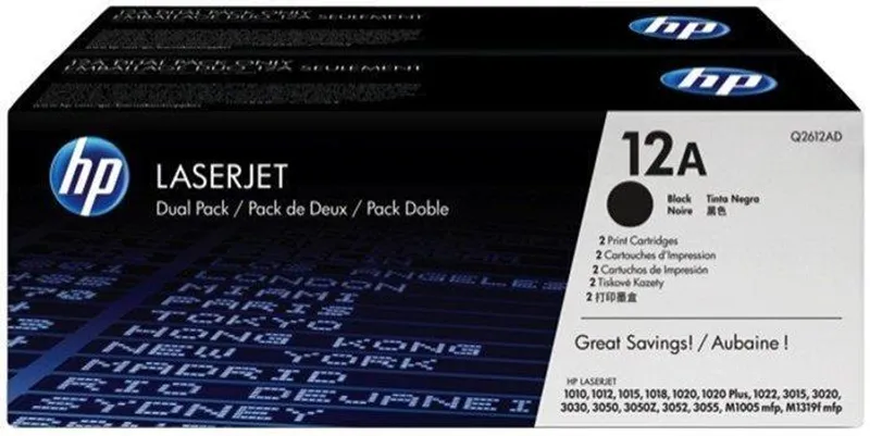 Główne zdjęcie produktu Toner pro "LaserJet 1010, 1015, 1018" tiskárny, HP "Q2612A" Černá, 2*2 tis.stran