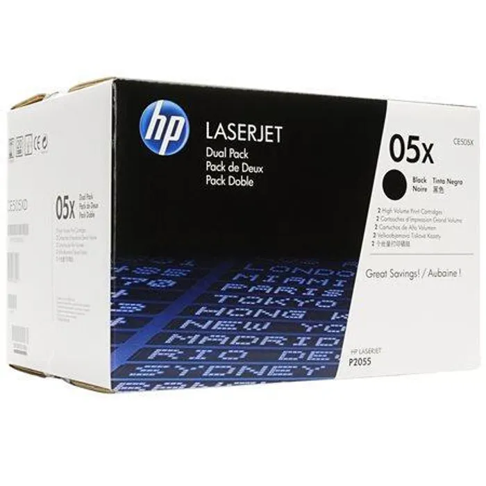 Główne zdjęcie produktu Toner pro "LaserJet P2055" tiskárnu, HP "CE505XD" Černá, 2*6,5 tis.stran