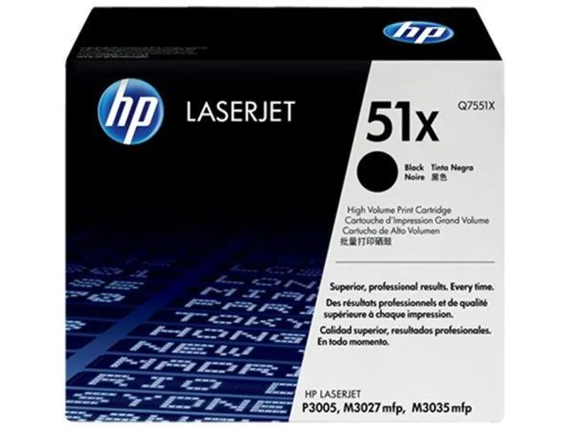 Główne zdjęcie produktu Toner pro "LaserJet P3005, M3027MFP" tiskárny, HP "Q7551X" Černá, 13 tis.stran