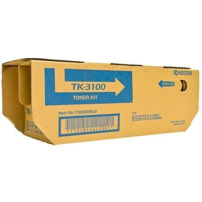 Główne zdjęcie produktu Toner "TK3100", černá, pro FS 2100D, FS2100DN tiskárnu, 12 500 stránek, KYOCERA