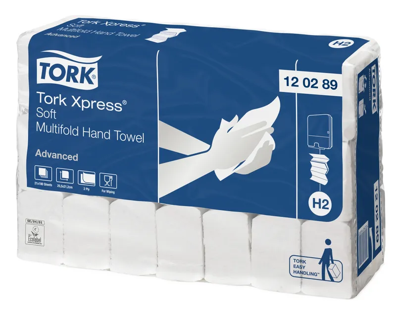 Główne zdjęcie produktu Tork 120289 Xpress® jemné papírové ručníky Multifold