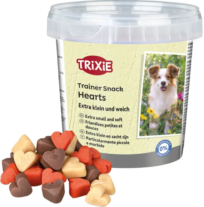 Główne zdjęcie produktu Trainer snack Mini Hearts 200 g - kuře, jehněčí a losos