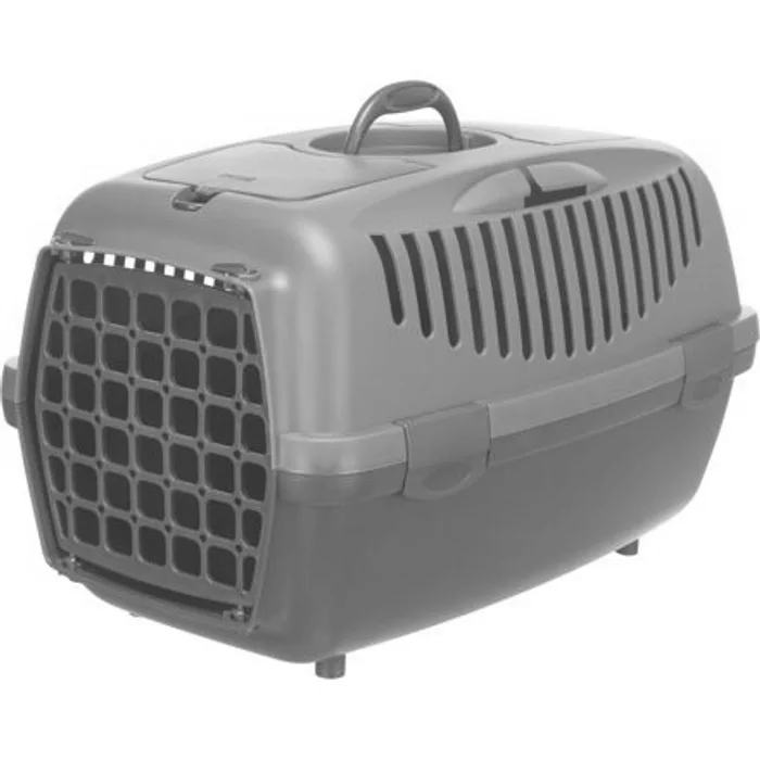 Główne zdjęcie produktu Transportní box CAPRI II, XS-S: 37x34x55cm (max. 8kg) - tmavě šedá / petrolejová