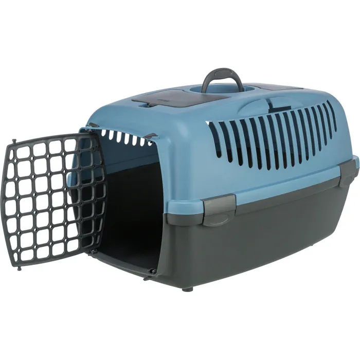 Główne zdjęcie produktu Transportní box CAPRI III 40x38x61cm (max. 12kg) - tmavě šedá/pastelově modrá