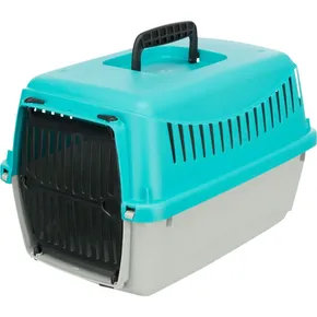 Skrzynia transportowa CAPRI XXS: 26 x 25 x 39cm, maks. do 4 kg - turkusowy/jasnoszary