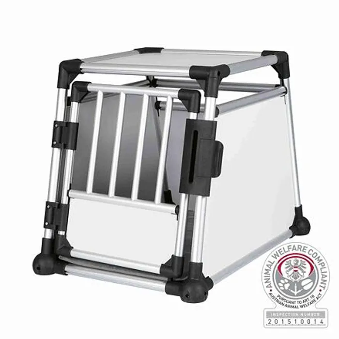 Główne zdjęcie produktu Transportní klec - hliníkový rám, pevné panely 55x62x78 cm