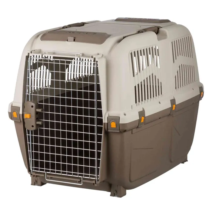 Główne zdjęcie produktu Transportní přepravka SKUDO 6, M-L, 63x70x92 cm, tmavě šedá/písková (max. 40kg)