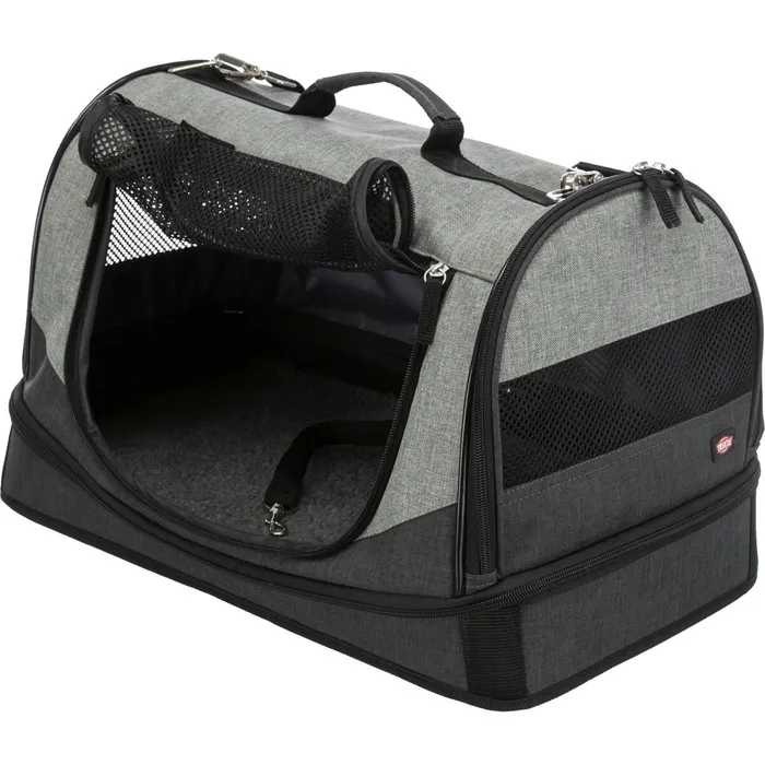 Główne zdjęcie produktu Transportní taška-pelíšek HOLLY 50x30x30 cm nylon,černo/šedá (max 15kg)