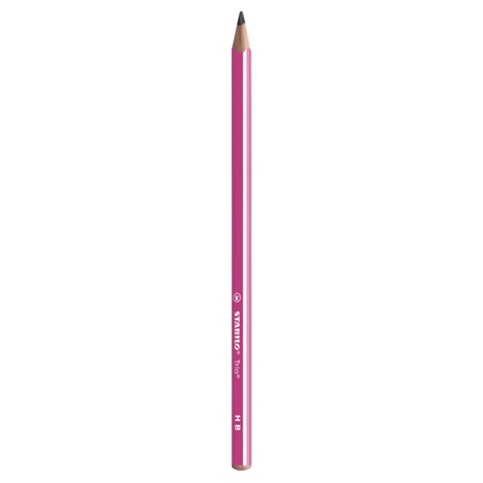 Główne zdjęcie produktu Trojhranná grafitová tužka STABILO Trio růžová HB [1 ks]