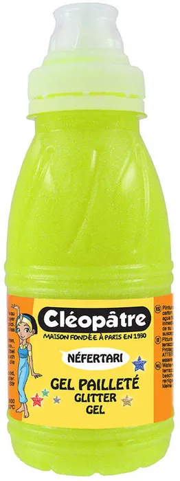 Główne zdjęcie produktu Třpytivý gel 250 ml NEON Žlutá, CLEOPATRE