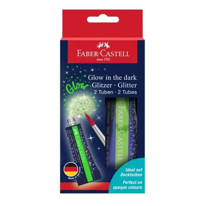 Główne zdjęcie produktu Třpytky Faber-Castell Glow in the dark 12 ml, 2 ks