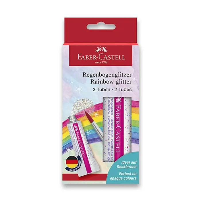 Główne zdjęcie produktu Třpytky Faber-Castell Rainbow 12 ml, 2 ks