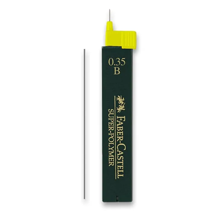 Główne zdjęcie produktu Grafitové tuhy Superpolymer 0.35mm B Faber Castell (120301)