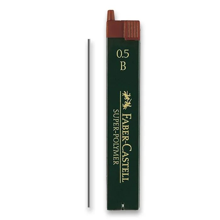 Główne zdjęcie produktu Grafitové tuhy Superpolymer 0.5mm B Faber Castell 120501