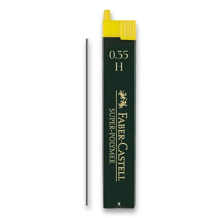 Główne zdjęcie produktu Grafitové tuhy Superpolymer 0.35mm H Faber Castell 120311