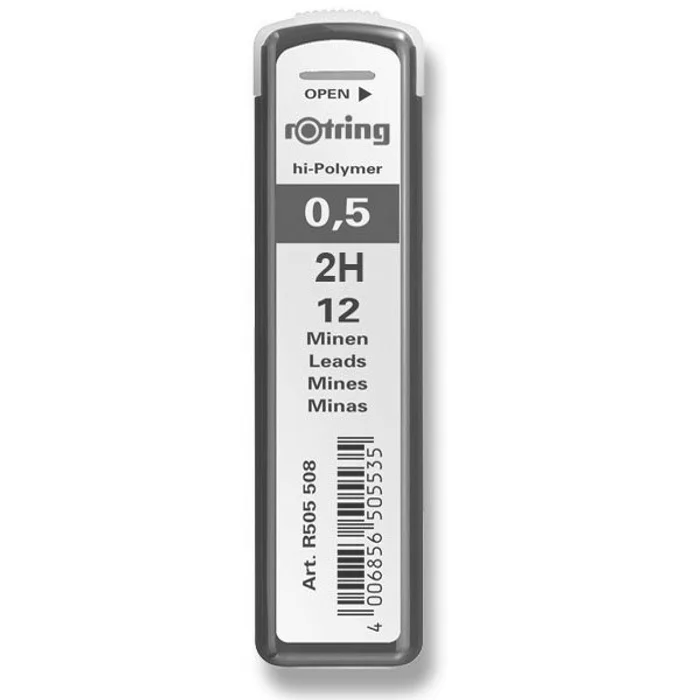 Główne zdjęcie produktu Tuhy Rotring 0,5 mm, 2H