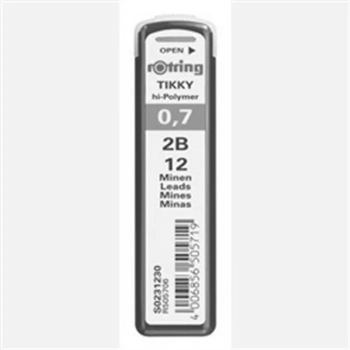 Główne zdjęcie produktu Tuhy Rotring 0,7 mm, 2B