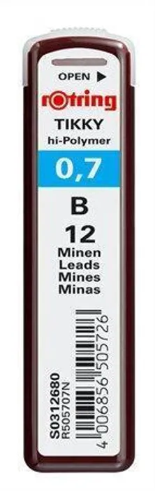 Główne zdjęcie produktu Tuhy Rotring 0,7 mm, B