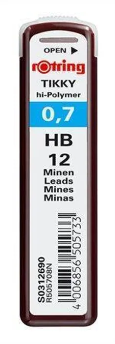 Główne zdjęcie produktu Tuhy Rotring 0,7 mm, HB