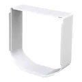 Element tunelowy do drzwi SuperFlap 38530, powiększający głębokość montażu nawet o 50 mm - kolor biały