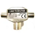 Rozgałęźnik TV, antena, kabel koncentryczny 2x M-Coax (9,5 mm) F, 0, srebrny, metalik