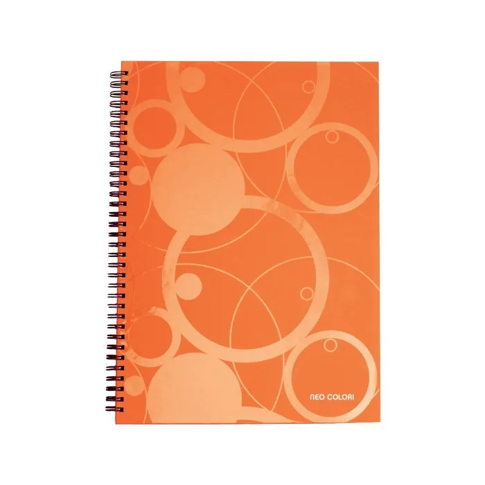 Główne zdjęcie produktu Twin wire blok A4 lamino NEO COLORI oranžová