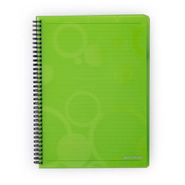 Główne zdjęcie produktu Twin wire blok A5 PP NEO COLORI zelená