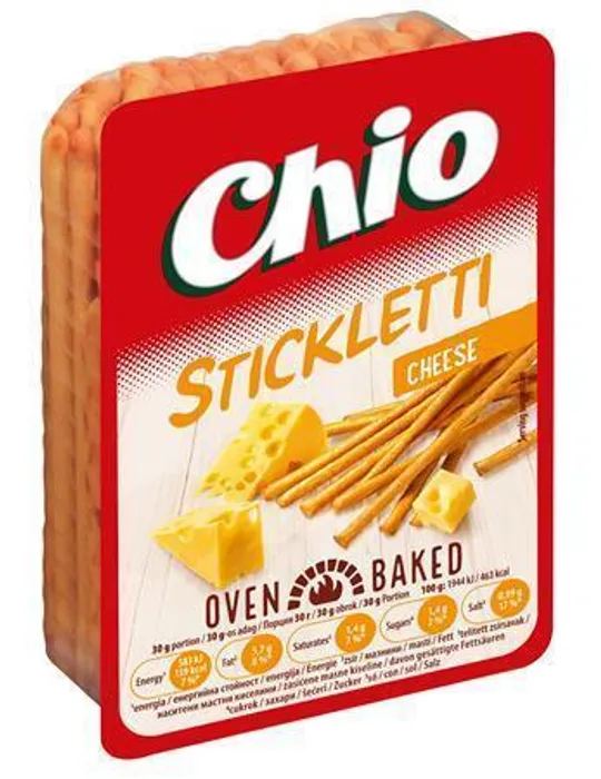 Główne zdjęcie produktu Tyčinky, solené, 125 g, CHIO "Sticletti", sýrové