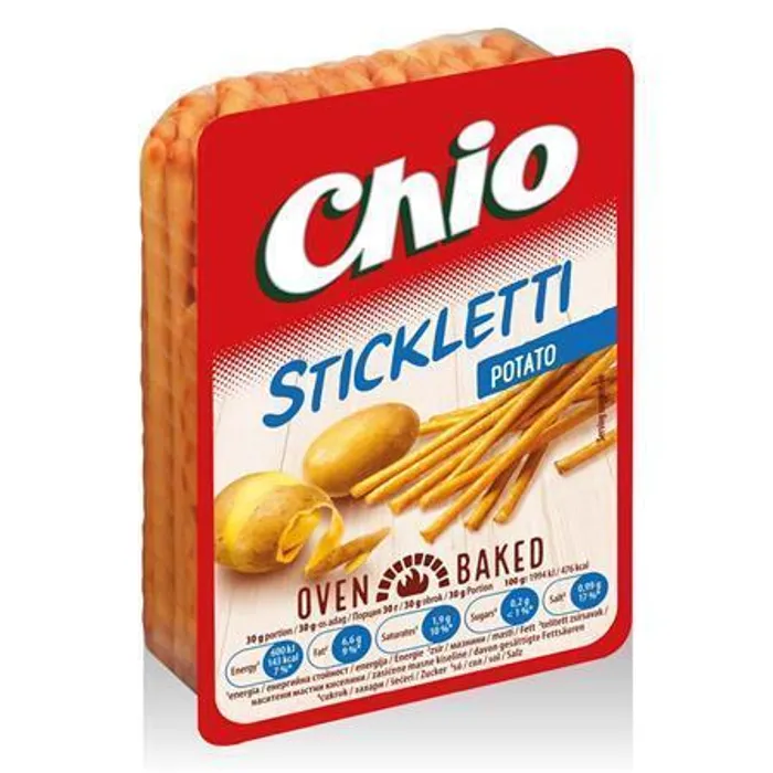 Główne zdjęcie produktu Tyčinky, solené, 125g, CHIO "Stickletti", bramborová příchuť
