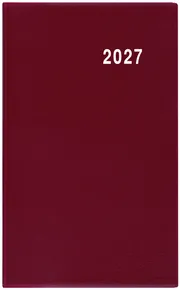 Tygodniowy notes - Gustav - PVC - bordowy