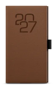 Tygodniowy notes - Jakub - Tkanina - kieszonkowy - brązowy