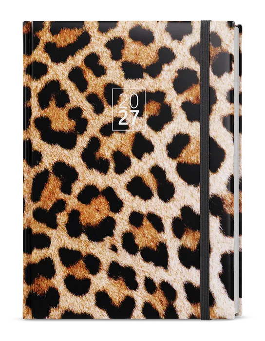 Główne zdjęcie produktu Týdenní diář - Oskar - Lamino - A5 - Leopard