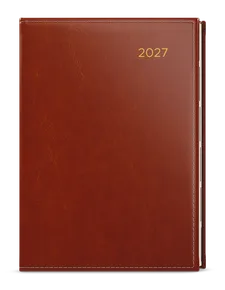 Tygodniowy notes - Oskar - Premier - A5 - brązowy