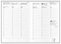 Tygodniowy notes - Oskar - Vivella z tłoczeniem - A5 - jasnozielony - Kartki