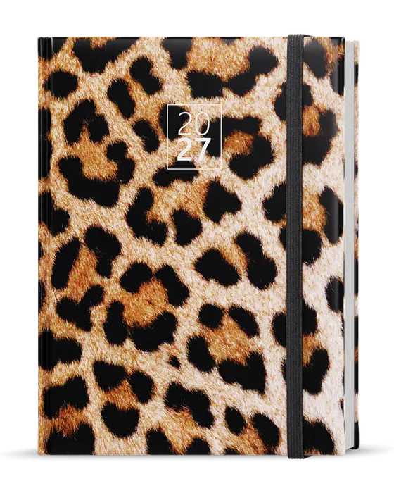 Główne zdjęcie produktu Týdenní diář - Prokop - Lamino - B6 - Leopard