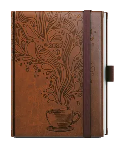Tygodniowy notes - Prokop - Vivella extra - B6 - brązowy - Kawa