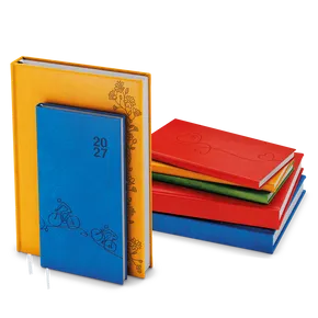 Tygodniowy notes - Prokop - Vivella z tłoczeniem - B6 - ochra - Květy
