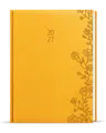 Tygodniowy notes - Prokop - Vivella z tłoczeniem - B6 - ochra - Květy