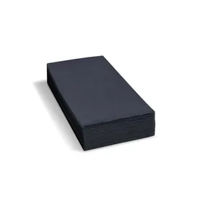 Serwetka (PAP FSC Mix) składana na 1/8 HF 2-warstwowa czarna 33 x 33 cm [250 szt.]
