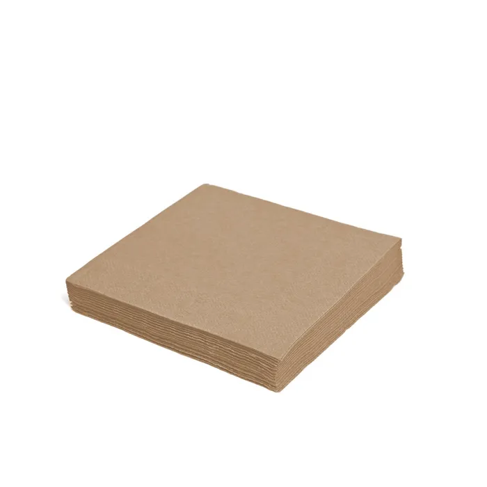 Główne zdjęcie produktu Ubrousek (PAP FSC Mix) 2vrstvý přírodní hnědý 33 x 33 cm [250 ks]