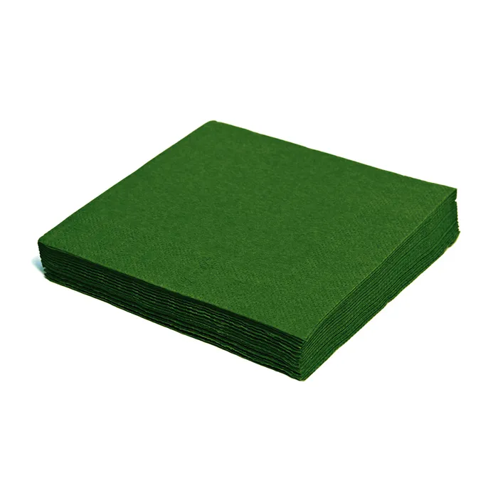Główne zdjęcie produktu Ubrousky 1-vrstvé, 33 x 33 cm tmavě zelené [100 ks]