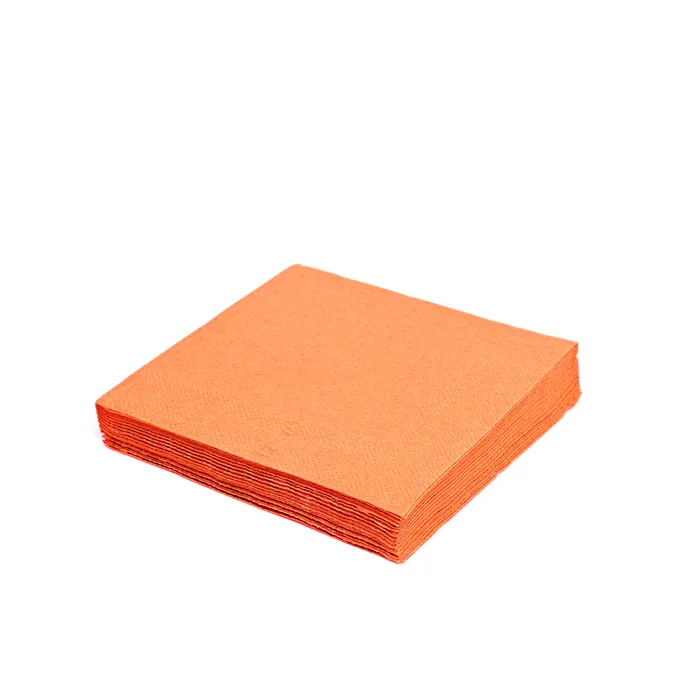 Główne zdjęcie produktu Ubrousky 2-vrstvé, 24 x 24 cm oranžové [250 ks]
