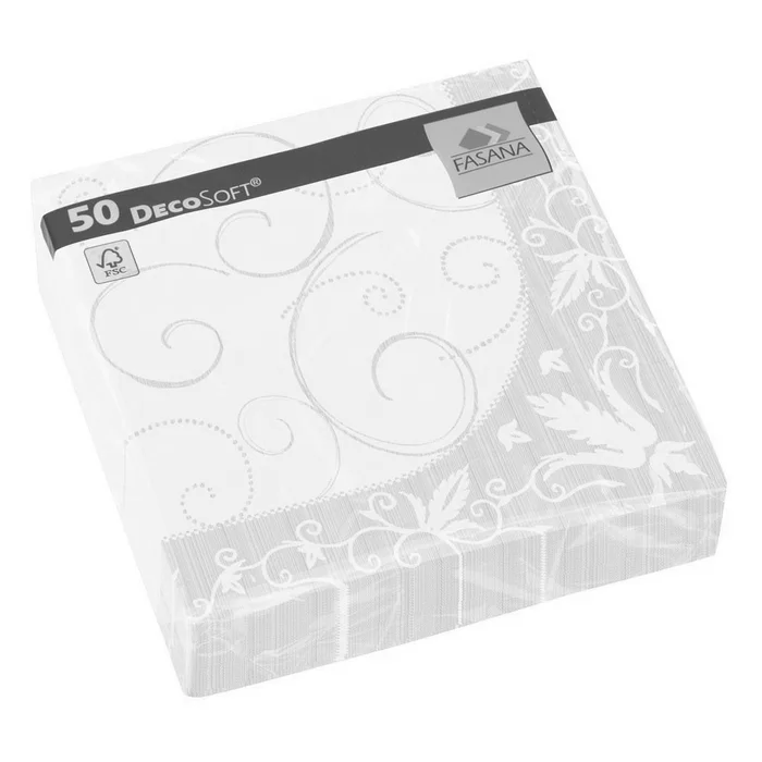 Główne zdjęcie produktu Ubrousky 2-vrstvé, 40 x 40 cm Decosoft krémová/pastelově zelená [50 ks]