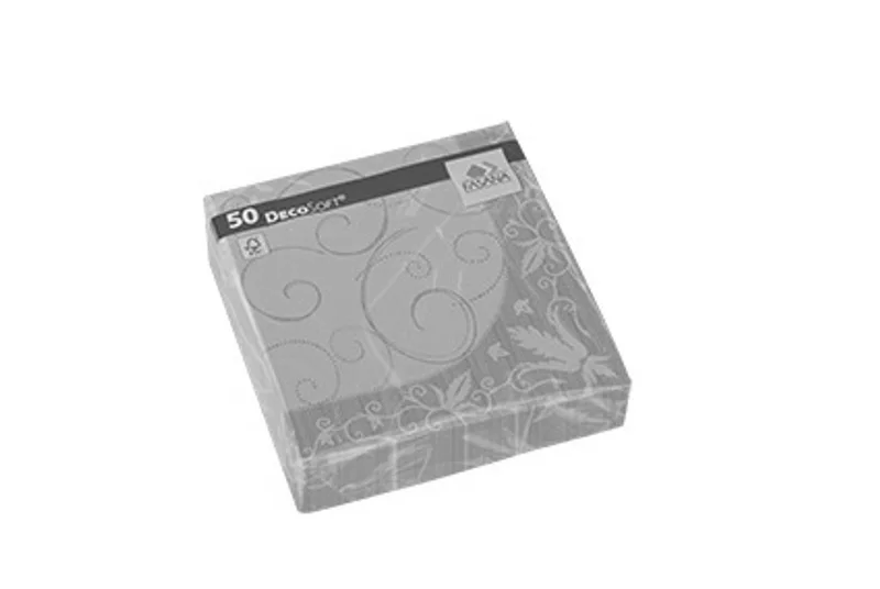 Główne zdjęcie produktu Ubrousky 2-vrstvé, 40 x 40 cm Decosoft pastelové fialová/švestková [50 ks]