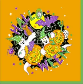 serwetki 3-warstwowe 33x33/20 HALLOWEEN/20 sztuk